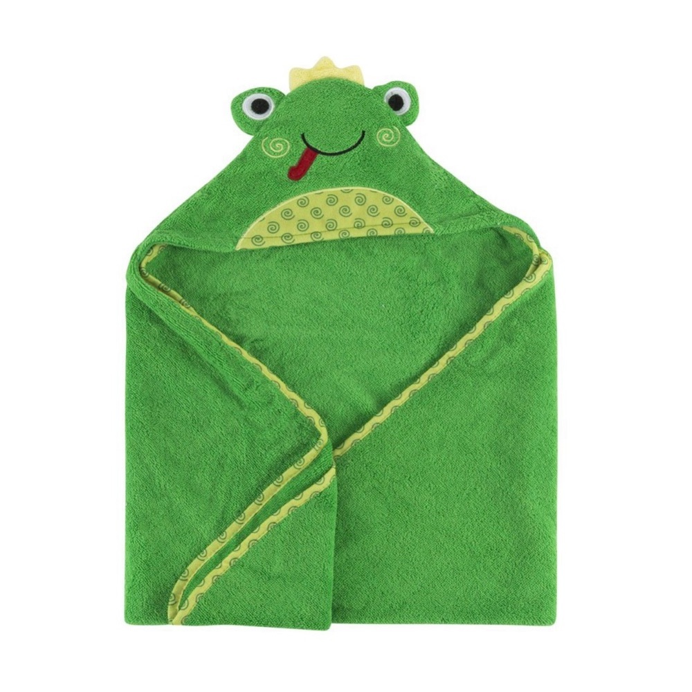 Zoocchini Frog Spencer Monogram Baby Hooded Towel